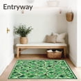 thumbnail image 3 of ODIKA 6'x9' Machine Washable Non-Slip Area Rug, Green Trellis Design Modern Non Skid High Traffic Rug, Green, 86477, 3 of 7