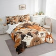 thumbnail image 3 of jejeloiu Kawaii Puppy Dogs 7-Piece Bedding Comforter Set,Cartoon Pet Animal King Bedding Sets,Brown Beige Bed Sheets For Teens,Luxury Bedroom Decor Reversible, 3 of 8