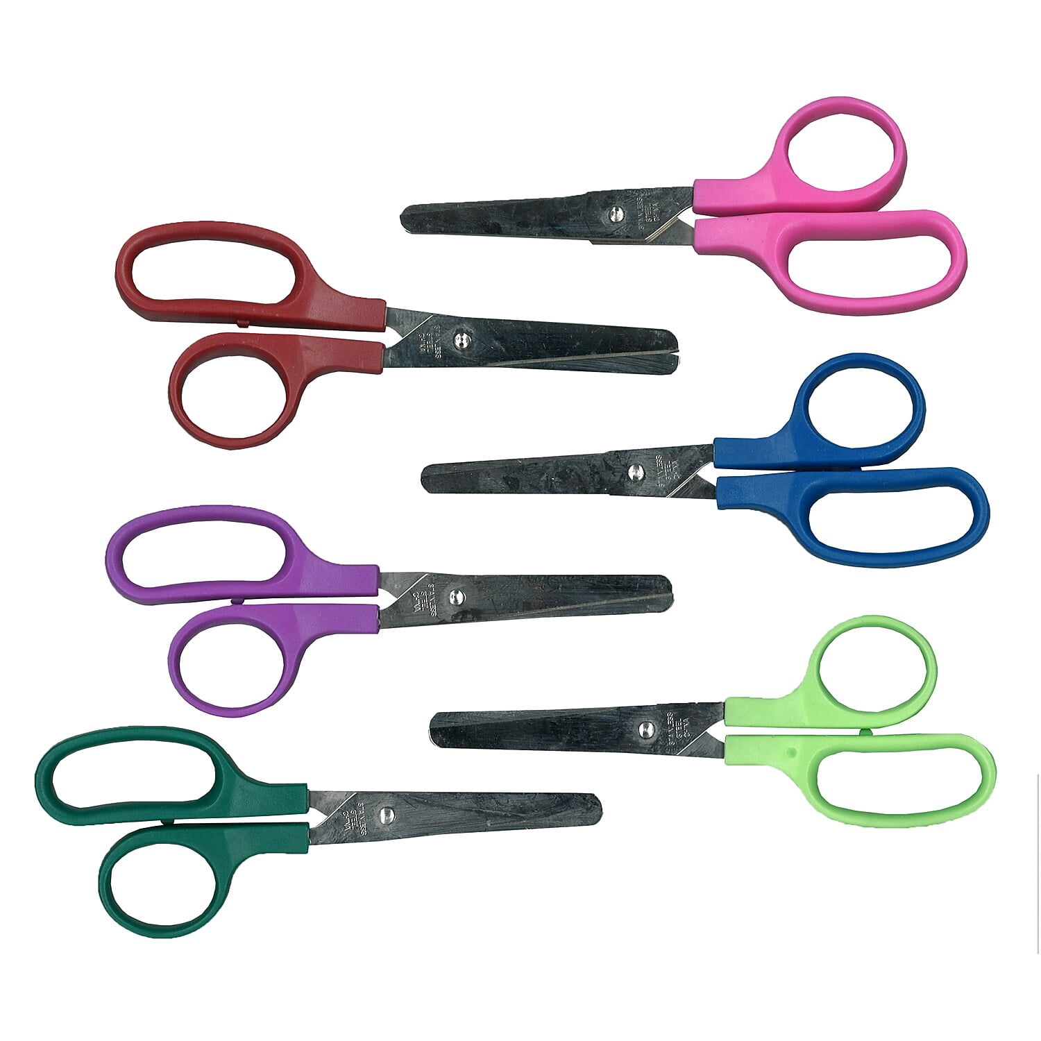 Charles Leonard Childrens Scissors, 5 Inch, Blunt Tip, Assorted Colors, 36 Count