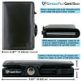 thumbnail image 3 of Card Blocr Credit Card Wallet Black Leather and Black Metal Front Pocket Minimalist Wallet, 3 of 10