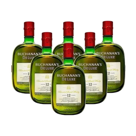 Pack de 6 Whisky Buchanans Blend 12 Años 1 L Buchanan's Blend 12 Años