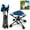 Blue, variant on Gymax 360 degree Swivel Camping Stool Foldable Outdoor Chair w/Oxford Seat & Metal Frame Blue & Black