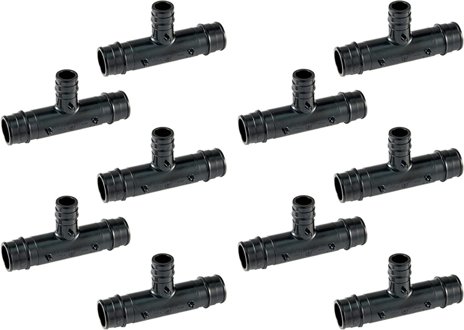 10 PCS EFIELD Poly PexA Expansion Fittings 3/4" X3/4" X 1/2" Reducing Tee For Pex A Tubing/Pipe