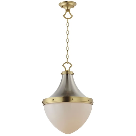 Maxim Conrad 15" Pendant - Satin Nickel / Satin Brass - 10386WTSNSBR