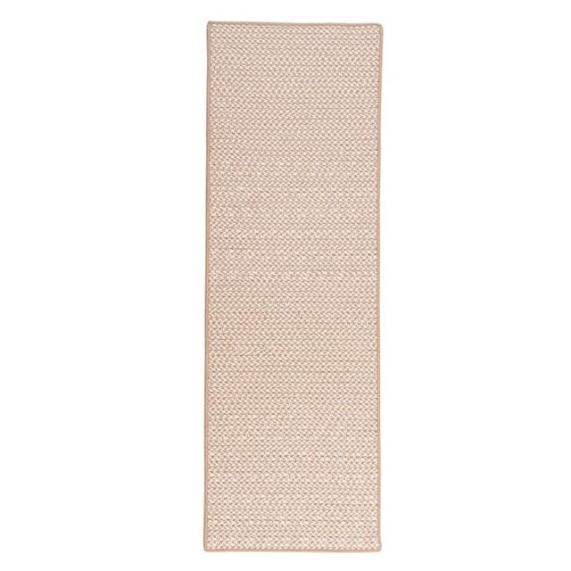 Colonial Mills Rug HB89R030X168S 2 ft. 6 in. x 14 ft. Herringbone Mudroom Braided Runner Sand