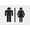 Warning Sign 5, variant on Man and Woman Symbol Restroom Sign 8"x12" - Aluminum Tin Warning for Home Outdoor Garden, Durable Directional Decor for Restroom