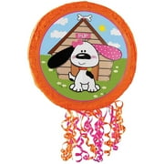 Playful Puppy Pink Pull-String Pinata