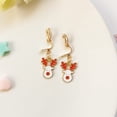 thumbnail image 2 of Pendientes sencillos y bonitos de estilo navideño sin agujeros para las orejas, estilo fresco, para estudiantes y niños, estilo corto, con clip para las orejas, 2 of 6