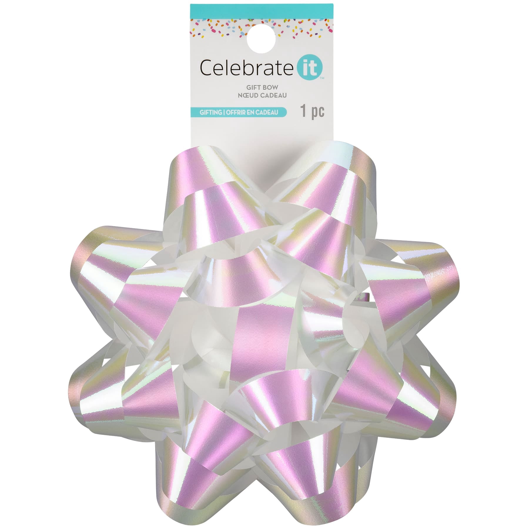 12 Pack: 5.75" White Holographic Gift Bow by Celebrate It
