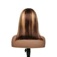 thumbnail image 3 of 180 Density Highlight Short Bob Human Hair Wig 4×4 Lace Frontal Wig for Black Women Pre Plucked Indian Hair Straight Wig, 3 of 7
