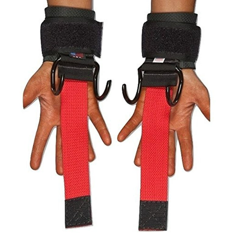 USA Made Women's Weightlifting Hooks & Weight Lifting Straps Combo.