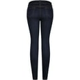 thumbnail image 2 of 2Luver, Women's, Stretchy 5 Pocket Dark Denim Skinny Jeans, Dark Indigo, 1, 2 of 3