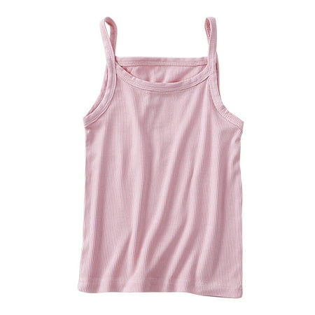 

KBKYBUYZ Baby Girl Summer Outfits Summer Girls Sweat-absorbing Breathable Stretch Bottoming Camisole Top On Sale