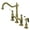 Antique Brass, variant on Kingston Brass KS1271PLBS Heritage Bridge Kitchen Faucet with Brass Sprayer, Polished Chrome