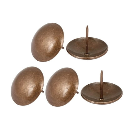 5 Iron Head - Home Furniture Round Head Iron Upholstery Tack Nails Copper Tone 30mmx25mm 5 Pcs