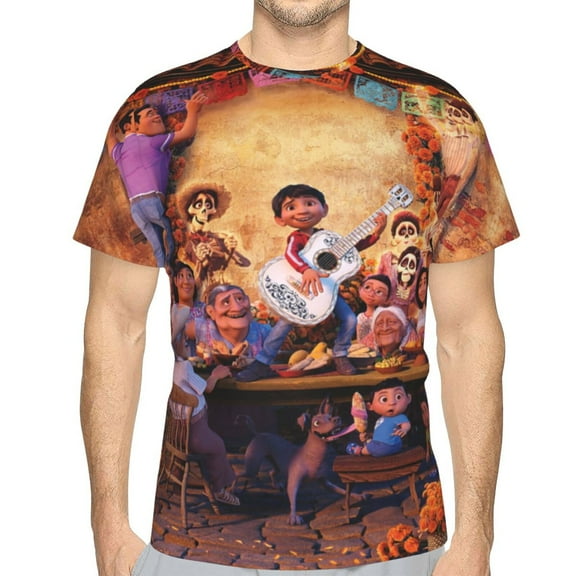 Unisex Adult Coc Movie T-Shirts, 3D Graphic Novelty Shirts Crewneck Short Sleeve Tees for Men Women