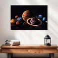thumbnail image 2 of Elephant Stock The Solar System Planets Wall Art - Horizontal Canvas Wall Art - Living Room Wall Decor - Astronomy & Space Canvas - Black And Blue Decor - 24" x 16", 2 of 8