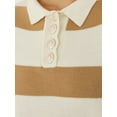 thumbnail image 5 of Striped Knitwear Sweater with Button Collar, 5 of 5
