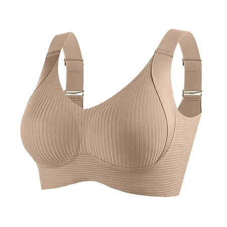 Sports Bras for Women High Support Large Bust No Underwire Seamless Bralette Push Up Plus Size Bras Full Coverage Bra for Yoga Gym Workout Fitness Everyday Underwear Brasieres Para Mujer