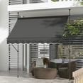 thumbnail image 6 of YYAo Patio Awnings Sun Shade Shelter, Patio Awnings, 8' x 4' Manual Retractable Awning, Non-Screw Patio Awning, UV Resistant, Dark Gray, 6 of 11