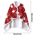 thumbnail image 4 of SDJMa Premium Christmas Sherpa Throw Blanket Christmas Decoration Snow Reindeers, Fleece, Plush, Warm, Cozy Reversible Microfiber Holiday Blanket 40 x 28", 4 of 9
