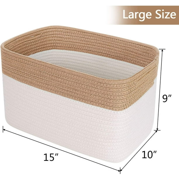 Large white deals wicker storage baskets