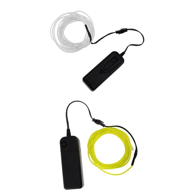 Paquete de 2 luces LED de flexible de 5M con luz de alambre EL para decoración de campamento Yuyangstore Alambre electroluminiscente