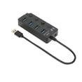thumbnail image 1 of USB 3.0 HUB, Conexión Fácil USB 4 Puerto 3.0 Splitter USB3.0 4 Puertos conectado y Reproducción de compatibilidad Fuerte para el Teclado, 1 of 7