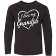 thumbnail image 3 of Inktastic I Love My Grandpa in White Chalk Heart Long Sleeve Youth T-Shirt, 3 of 5