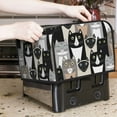 thumbnail image 6 of KLL Colors Cats Print 4 Slice Toaster Dust Covers Kitchen Small Appliance Cover with 2 Pockets,Can hold Jam Spreader Knife & Toaster Tongs (12.4 x 10.6 x 8.2), 6 of 6