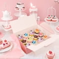 thumbnail image 3 of 30 Pcs Cupcake Boxes, 12 Count Muffin Boxes with Handle, Window and Inserts, Pink Cupcake Holders Bakery Carrier Boxes for Cookies Treats Dessert, 3 of 8