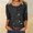 Black plus size sequin tshirt a1, variant on Women Plus Size Round Neck Sequins Printed Tshirt 3/4 Sleeve Casual Loose Pullover Tops Fall Basic Blouses Trendy Everyday Wear Fashion Clothes, Red 2XL