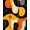 Multicolor Orange Yellow Black, Pattern 16, variant on ODIKA 8'x10' Washable Area Rug Guitar Vintage Print Music Notes Abstract Note Border Retro Acoustic for Living Room, Under Sectional, Family , Durable, Non-Slip