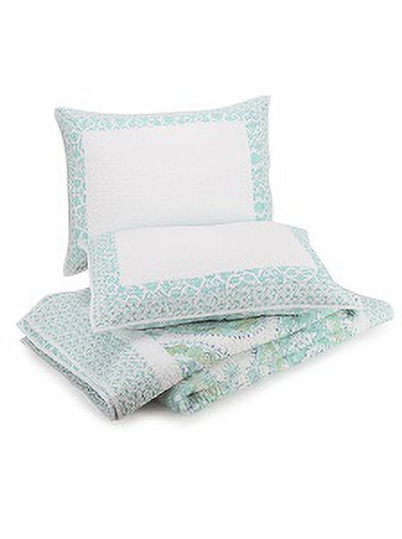 Dena Home Aqua Bohemain Breeze 3-Piece Set Quilt, Full/Queen