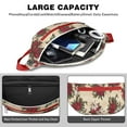 thumbnail image 4 of Fanny Pack Multicolor Christmas Floral Pattern Waist Pack Bag,Running Cross Bag,Waterproof Large Fanny Packs for Women Men for Travel Running Hiking Cycling, 4 of 6