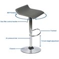 thumbnail image 6 of Set of 2 Adjustable Swivel Barstools, PU Leather with Chrome Base, Gaslift Pub Counter Chairs, Blue, 6 of 6