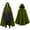 Green, variant on MYATED Renaissance Hooded Cloak for Women Gothic Medieval Vintage Cape Halloween Costume Cloak,Black