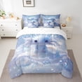 thumbnail image 2 of Erosebridal Cute Axolotl Comforter Set Queen 7 Pcs Ocean Sealife Cartoon Salamander Bedding Set Winter Snowflake Kawaii Reptile Animal Bed in a Bag with Comforter,Sheets, 2 of 5