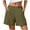 Army Green, variant on Jalioing Shorts for Women Summer Casual Dressy Elastic Waist Loose Shorts Lightweight Business Work Shorts with Pocket