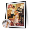 thumbnail image 3 of Acrílico cuatro manos Piano conjunto pintura al óleo por números Kit DIY pintura sin marco FLhrweasw Nuevo, 3 of 9