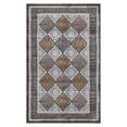 thumbnail image 2 of Modern Polyester and Cotton Diamond Geometric Indoor Area Rug - 4' x 6', Gray-Slate, 2 of 8