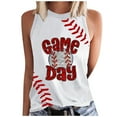 thumbnail image 2 of Titcea Baseball Mom Shirt(S-2XL), Crew Neck Sleeveless Cute Letter Printed Tank Tops, Loose Comfortable Summer Casual Tops, Gift for Mom, 2 of 3
