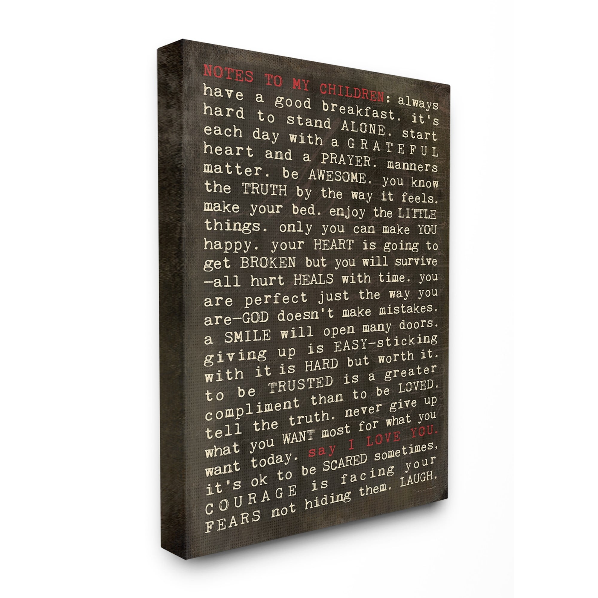 Stupell Notes To My Children Wall Art wood plaque - 13 x 19