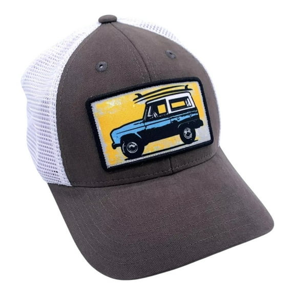 Ford Bronco Embroidered Patch Brown With White Mesh Back Hat Cap