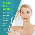 thumbnail image 4 of EIGTHTAIL 2 pcs Small Scissors  Comfort-Grip Handles  Facial Hair Grooming Set Eyebrow Nose Hair Trimming Kit, 4 of 5