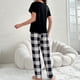 thumbnail image 4 of Gibobby Pijamas mujer invierno Conjuntos de pijamas y pijamas para mujer Pijamas caseros casuales Conjuntos de pijamas casuales de moda(Negro,XL), 4 of 5