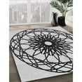 thumbnail image 3 of Ahgly Tapis d'Intérieur Lavable en Machine Carré Transitionnel Gris Platine, 8 Pieds Carré, 3 of 7