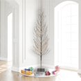 thumbnail image 2 of Vickerman X167771 Silver LED Flat Base Christmas Tree with Warm White Lights - 7 ft., 2 of 3