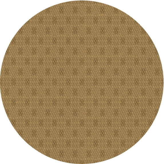 Ahgly Company Machine Washable Indoor Round Transitional Orange Gold Area Rugs, 8' Round