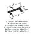 thumbnail image 5 of Amerock Enlivity 3 inch (76mm) Center-to-Center Matte Black Cabinet Pull, 5 of 6